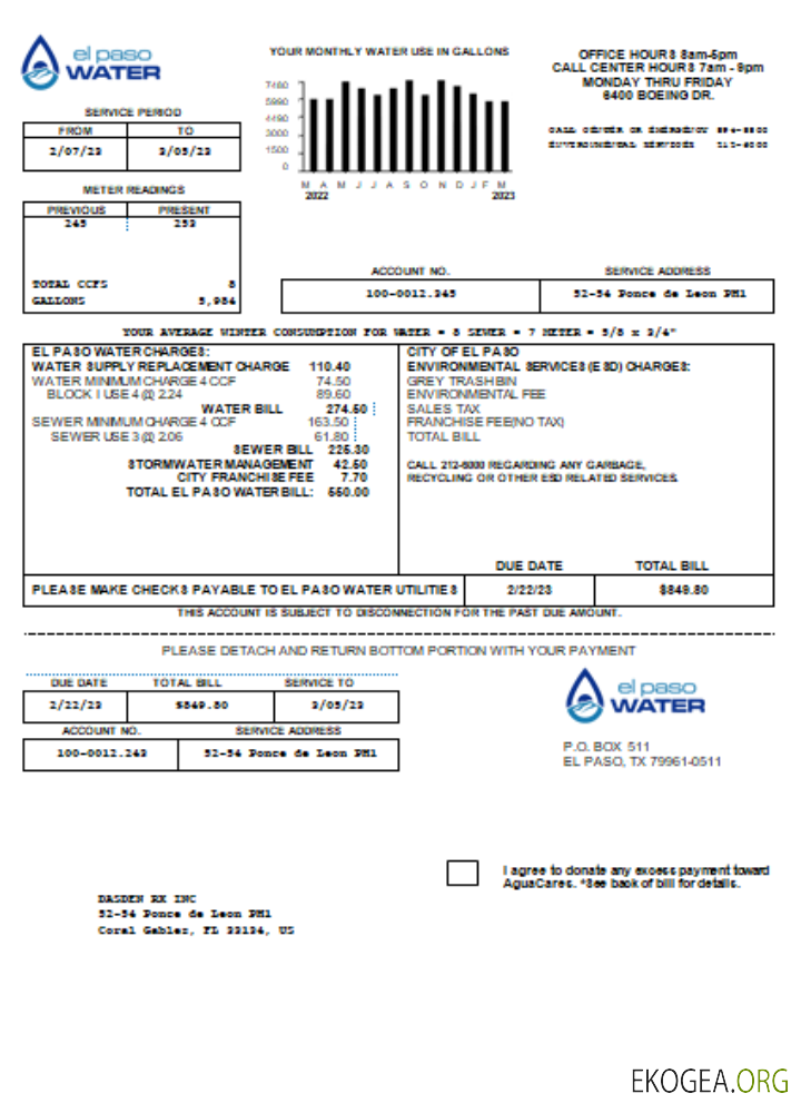 Projet de loi commercial sur le service public d'eau de Texas El Paso, SCR